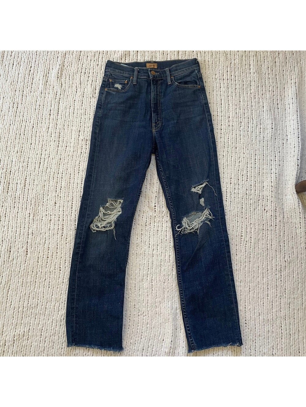 MOTHER The High Waisted Rider Ankle Fray - Size 26